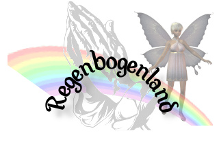 Regenbogenland-Logo, frdie Pekinesen Pinky & Dolly und Pekinesen Freunde